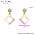 94728 square shape pendant beautiful design dubai jewelry gold earring for girlfriend gift